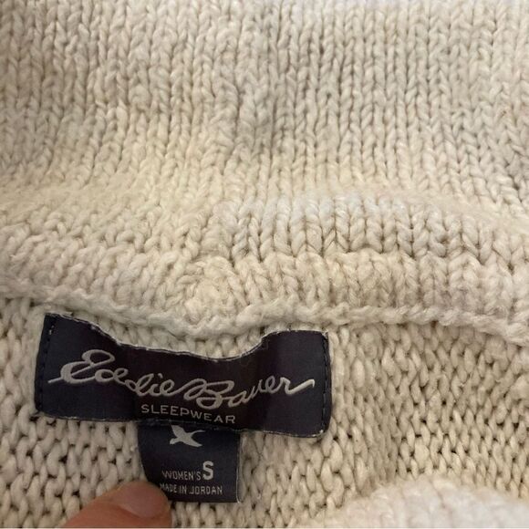 Eddie Bauer Ivory Cowl Neck Pullover Sweater S EUC - Picture 3 of 11